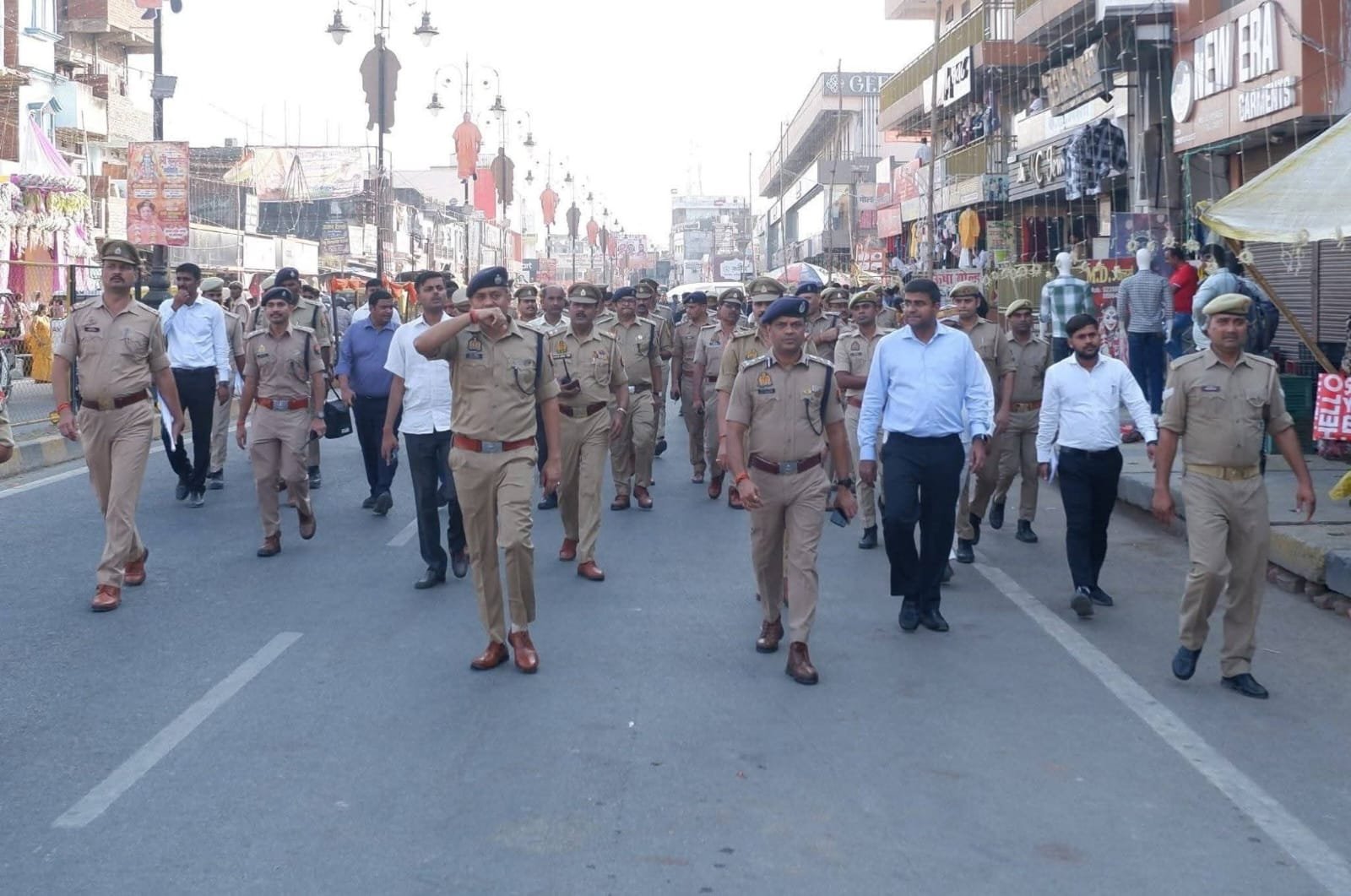 सीएम योगी की शोभायात्रा से पहले सुरक्षा का फुल ड्रेस रिहर्सल, ड्रोन से होगी निगरानी